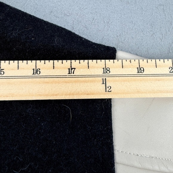 Ricco Gioventu Black "No Joke" Leather Wool Varsity Jacket - Picture 10 of 12